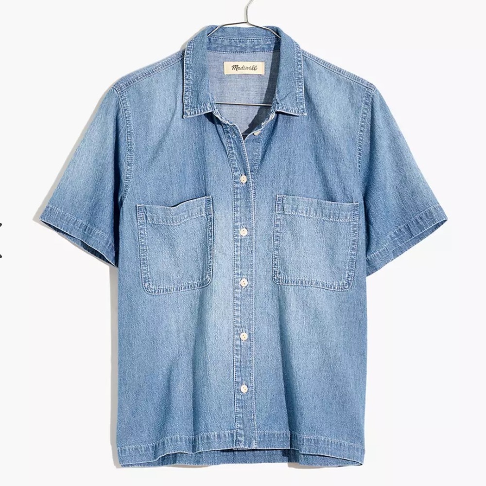 Madewell Denim Short Sleeve Button Up Shirt